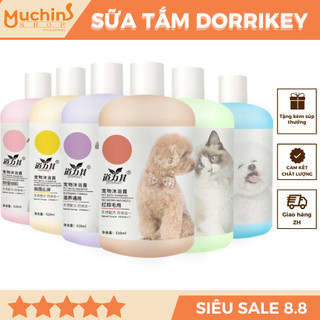 Sữa tắm cho chó mèo Dorrikey chai 510ml giúp loại bỏ ve rận, nấm, dưỡng mượt lông cho thú cưng - Muchinshop