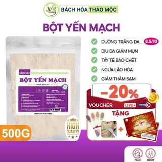 Bột yến mạch xay mịn nguyên chất bách mộc 100% oganic dưỡng trắng giảm mụn cho da