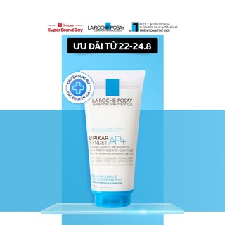 Sữa tắm và sữa rửa mặt cho da khô nhạy cảm bị kích ứng mẩn đỏ ngứa La Roche Posay Lipikar Syndet Cream-Gel 200ml
