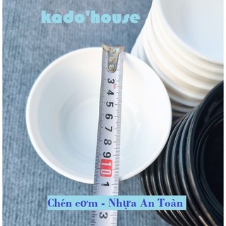 Chén Ăn Cơm, Bát Cơm Màu Trắng Melamine Gọn Nhẹ