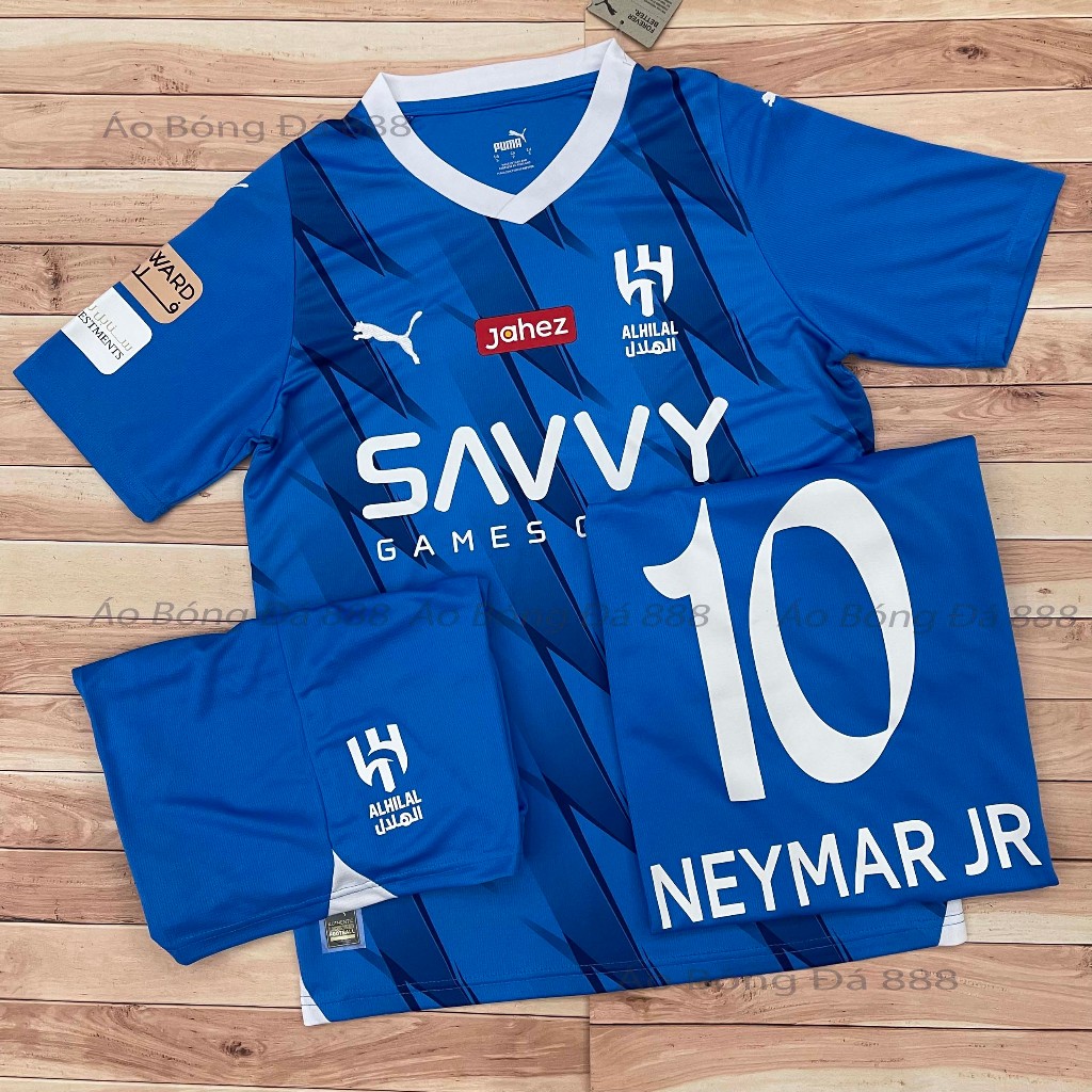 Bộ Quần Áo Bóng Đá, Áo Đá Banh CLB Al Hilal Sân Nhà 23/24 - Chuẩn Mẫu Thi Đấu - Vải Polyester Gai Th