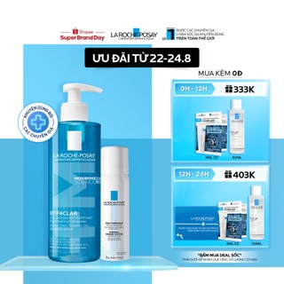 Gel rửa mặt làm sạch cho da dầu nhạy cảm La Roche-Posay Effaclar 400ml & Xịt khoáng Thermal Spring Water 50ml