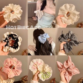 Dây buộc tóc scrunchies vải lụa nhiều mẫu xinh xắn SP0062