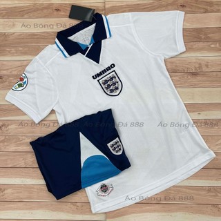  Áo Bóng Đá Áo Đá Banh Đội Tuyển Anh 1996 - Chuẩn Mẫu Thi Đấu - Vải Polyester Gai Thái Cao Cấp 