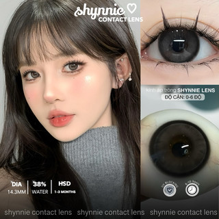 ✨(𝗖𝗔̣̂𝗡 𝗧𝗨̛̀ 𝟬-𝟲 Đ𝗢̣̂) Kính áp tròng lens màu GRAY xám viền đen 14.3mm tone DOUYIN giãn vừa dễ thương - Lens Huế 🐰