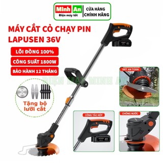 Máy cắt cỏ cầm tay dùng pin LAPUSEN 36V pin khủng 10cell động cơ lõi đồng mạnh mẽ bảo hành 12 tháng