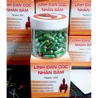 LINH ĐAN CÓC NHÂN SÂM (Hũ 100v) Thức ăn khô cho gà, Mồi khô cho gà
