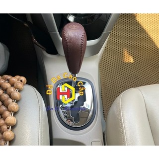 [Đầm tay] Boc da bò cần số Toyota Rush (AT) bằng da bò thật