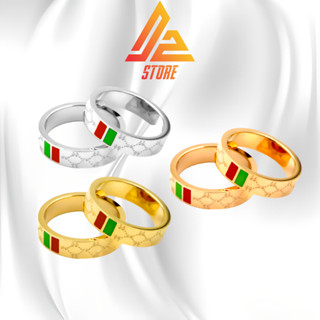 Nhẫn Titan GC Gucci khắc tên theo yêu cầu cặp đôi thời trang Titanium [Bảo hành 5 năm]