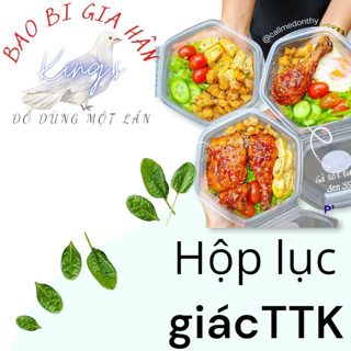 100 Hộp Lục Giác  TTK PP nhựa dẻo cao cấp  đựng xôi, bánh ngọt, chè các loại -dodung1langiahan2211