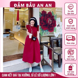 Váy bầu mùa hè m15 đầm Bầu Váy bầu công sở