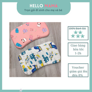 Gối Cao Su Non Chống Bẹp Đầu Cho Bé ( có lõm ) 2 Kích Thước Sơ Sinh Và Lớn-Hellomama *