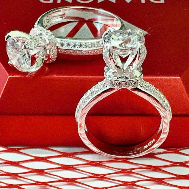 Nhẫn bạc,nhẫn bạc đính đá hạt đá chủ 7.5mm,nhẫn bạc phong cách quý phái,tiểu thư,sang trọng,hot tren