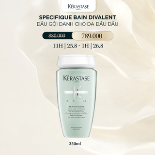  Dầu gội giảm tiết bã nhờn dành cho da đầu dư dầu Kérastase Bain Divalent 250ml