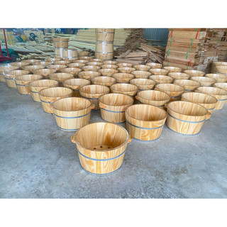CHẬU GỖ NGÂM CHÂN CÓ HẠT