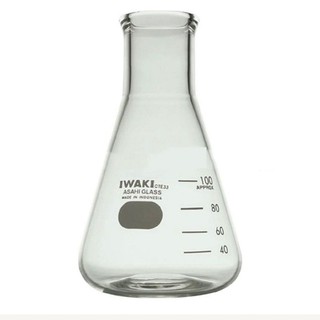 [HÃNG IWAKI - NHẬT] Bình tam giác thủy tinh chịu nhiệt 50ml 100ml 250ml 500ml