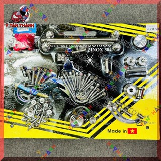 Bộ ốc inox sọc thái full xe cho Sirius 110 MS42