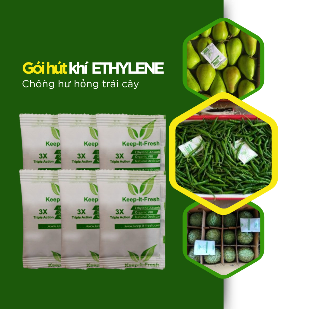 SET 30 Gói Hút Khí Ethylene Chống Hỏng Trái cây Loại 5gr KIF SACHET
