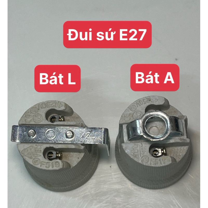 [ Combo 10 cái ] ĐUÔI SỨ E27 Bát A - Bát L