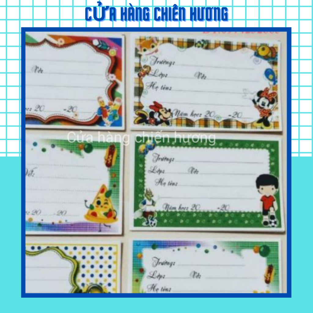 Set 600 chiếc nhãn vở