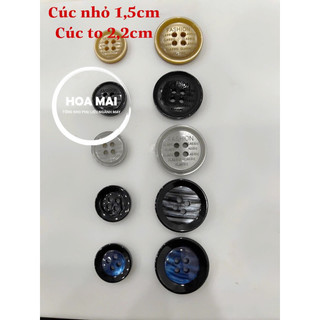 Gói cúc quần âu, cúc quần tây có chữ cao cấp, cúc vest nam cao cấp