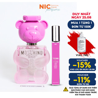 [Mã COSBAUH3 giảm 8% đơn 300K] 10ml Moschino Toy 2 Bubble Gum chính hãng | Nước hoa nữ gấu hồng