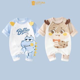 Body Yếm Dài Tay cho Bé Trai Bé Gái mẫu quần áo trẻ em chất Cotton xịn mịn từ 3-12kg