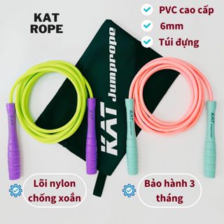 Dây nhảy thể thao PVC 6mm, dây nhảy tốc độ lõi nylon cao cấp