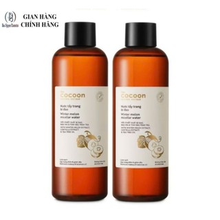   Chính Hãng  Combo 2 Nước Tẩy Trang Bí Đao Cocoon 500ml giúp tẩy sạch lớp trang điểm và giảm dầu mụn 
