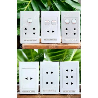Mặt ổ cắm điện - mặt ổ cắm điện kèm công tắc S18 series SINO VANLOCK (trọn bộ đầy đủ hoặc mặt đầy đủ công tắc chưa đế)