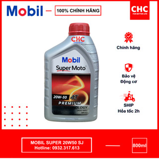  Dầu nhớt xe máy số Mobil Super 20W50 SJ dầu nhớt xe số honda xe yamaha Suzuki sym 