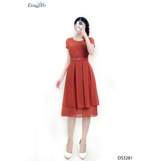 Đầm nữ Emspo dáng suông thiết kế tà may ly bung thân trước DS3281