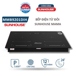 Bếp đôi điện từ sunhouse mama mmb9201dih- hàng trưng bày- bảo hành chính hãng