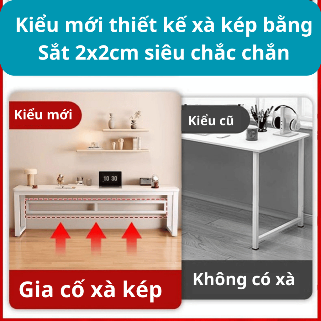Bàn Học U Cong Có Kệ Sách – Mặt Gỗ MDF 15mm – Khung Thép Sơn Tĩnh – Bền Đẹp, An Toàn Cho Bé | BigBuy360 - bigbuy360.vn