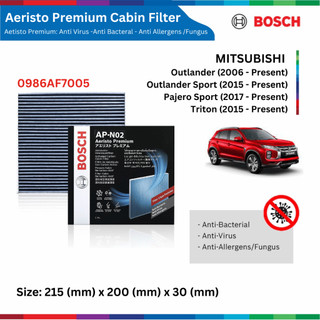 Lọc gió điều hòa BOSCH Aeristo Premium xe MITSUBISHI Outlander đời 2006 đến nay