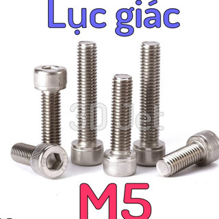 20 Ốc - Bulong Lục Giác Inox M5, lục giác, con tán , tán ốc , ốc inox , bulong con tán, tan oc, oc luc giac, ốc lục giác