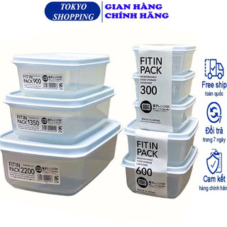 Hộp đựng thực phẩm nắp dẻo Fitin Pack 600ml, 900ml,1350ml, 2200ml Hàng Nhật Chính Hãng