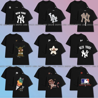 Áo Thun MLB Tổng Hợp Hot Trend Form Unisex Nam Nữ - Chất Liệu 100% Cotton Co Dãn 2 Chiều - Áo Full Tem Tag Túi Zip