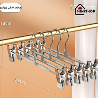 Móc đôi 2 kẹp inox phơi quần áo tất vớ treo đồ chống gió thổi chống trượt