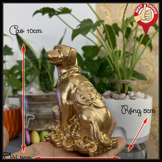 [Linh vật phong thủy] Tượng đá con chó trang trí tượng chó giữ tài lộc phong thủy cho gia chủ - Chiều Cao 10cm