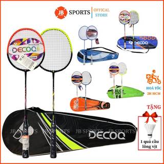 Bộ Vợt Cầu Lông Chính Hãng (2 Vợt) DECOO C005, Cặp Vợt Cầu Lông Tốt Nhẹ Dây Căng Trợ Lực