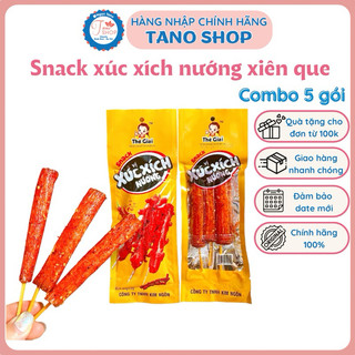 Snack xúc xích nướng que cay - Thế Giai | Ăn vặt tuổi thơ Tano