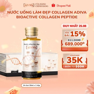 Nước Uống Làm Đẹp Collagen ADIVA Tem Trắng (14 Chai/Hộp)- Giúp Làn Da Săn Chắc, Ảm Mịn Và Căng Bóng