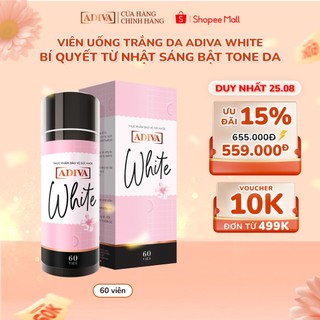 Viên Uống Trắng Da ADIVA White 60 Viên- Hỗ Trợ Giảm Các Đốm Tối Màu Và Thâm Nám Cho Làn Da