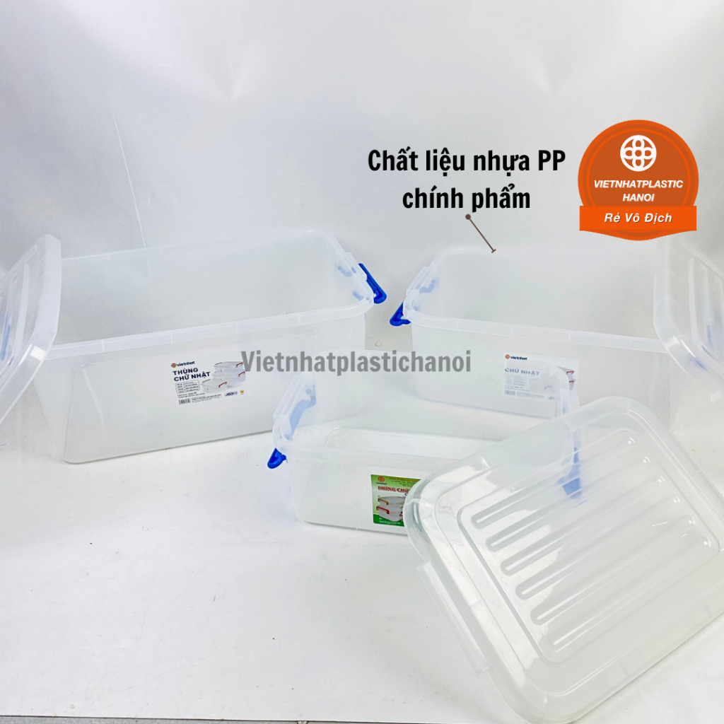 Thùng Nhựa Trong Suốt Việt Nhật 3333 10L/15L