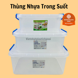 Thùng Nhựa Trong Suốt Việt Nhật 3333 10L/15L