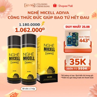 Combo 2 Hộp Nghệ Micell Adiva 30 Viên- Hỗ Trợ Các Vấn Đề Về Đau Bao Tử, Dạ Dày