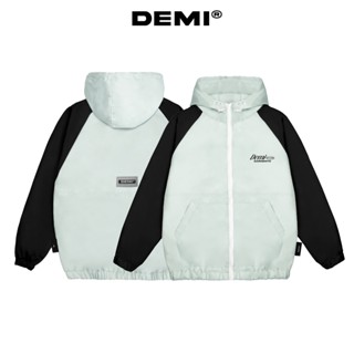 Áo khoác dù form rộng có mũ giá rẻ NULLED phối màu tay raglan 2 Iớp | DE-AK75