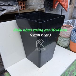 Chậu nhựa vuông cao 30x42cm