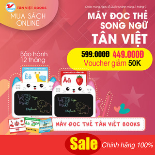 Máy đọc thẻ tiếng anh song ngữ kèm bút thông minh và flashcard tiếng anh cho bé